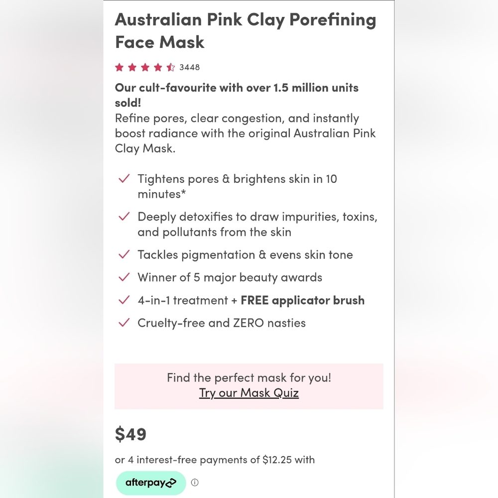 Sand& Sky Perfect Skin Bundle. Australian Pink Clay Face Mask Set NEW - Picture 11 of 16